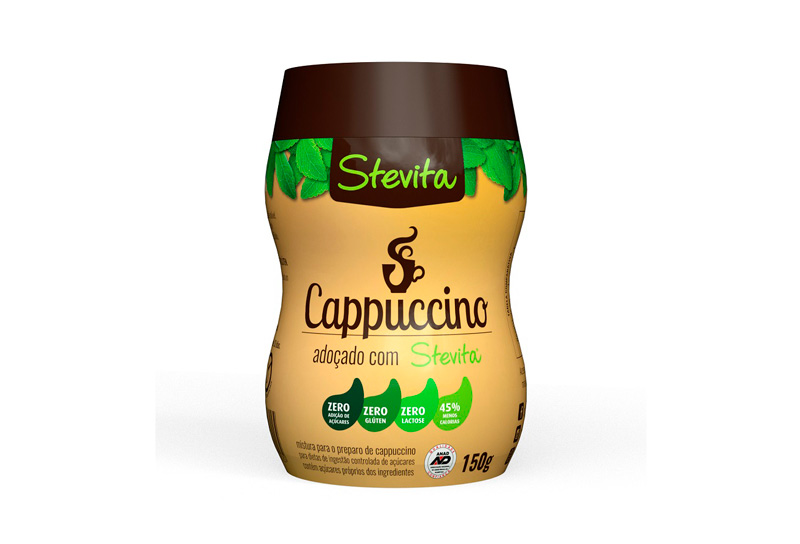 Cappuccino Stevita é alternativa sem açúcar e lactose - Abiad 