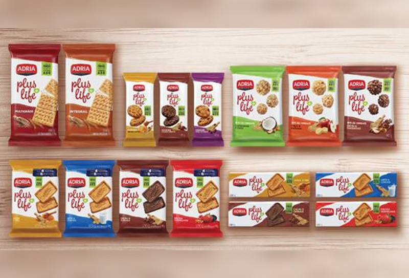 Linha Adria Plus Life traz biscoitos integrais, cookies e bits de cereais - Abiad 
